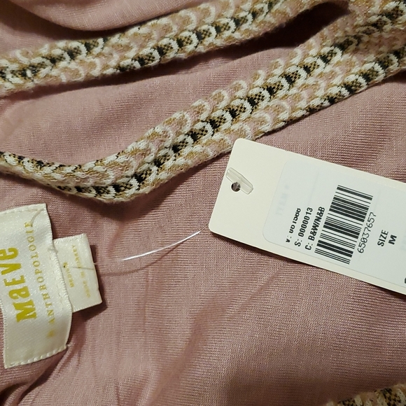 Anthropologie Maeve Jacquard pink Mini midi Dress sleeveless Medium - Picture 5 of 5